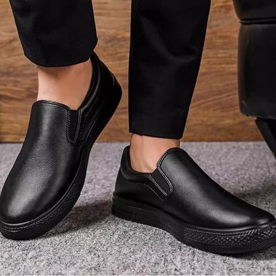 Easy To Take Care of Casual Leather Shoes, One Pedal, Minimalist Lazy Shoes, Daily Commuting Work Shoes, Comfortable Men's Shoes
