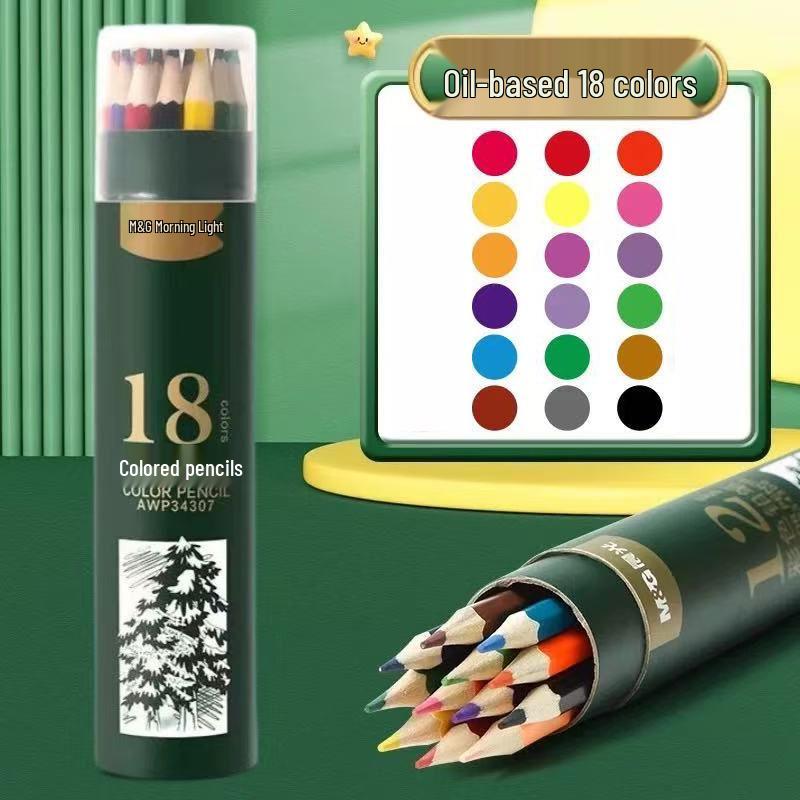 Morning Light Oil-Based & Water-Soluble Colored Pencils – 24 Erasable and 36 Hand-Painted Shades for Students
