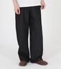 Beoteunseoul Curved Wide Denim Elastic Waist Pants [Black]