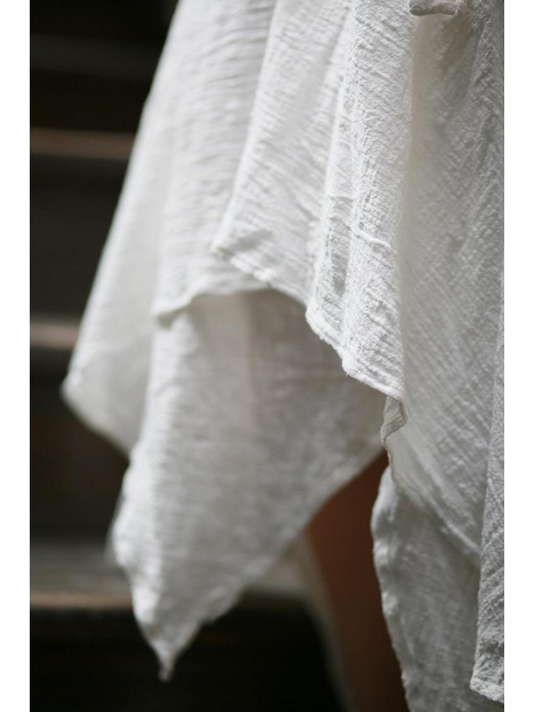 Women's Spring/Summer Cotton Linen Bamboo Ribbon Skirt - Irregular Chinese Style.