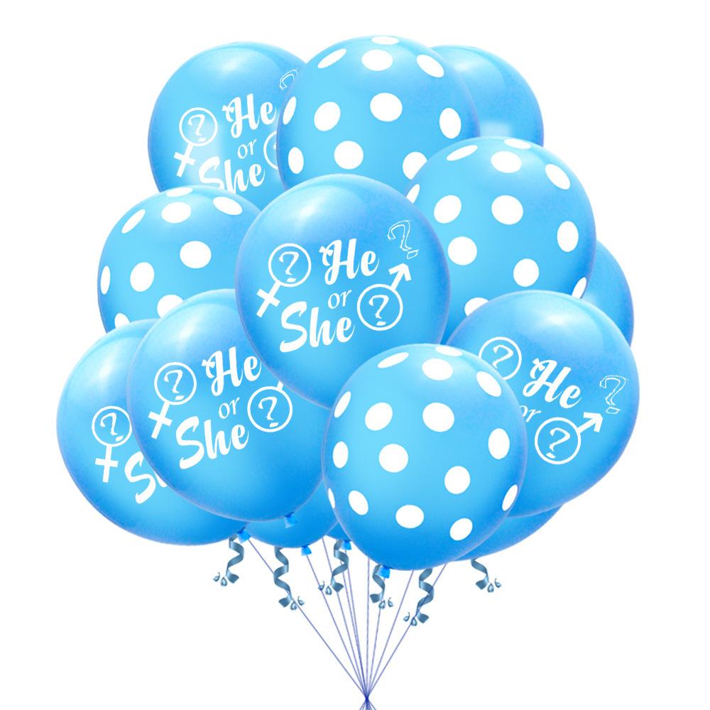 Gender Reveal Balloons Boy Girl He Or She Latex Balloons Baby Shower Party Decoration 
