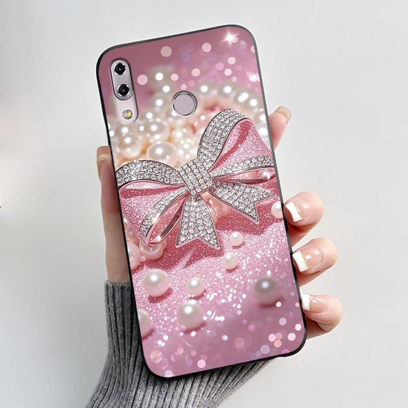 For Asus Zenfone 5 5z ZS620KL ZE620KL X00QD 6.2" 2018 Shockproof Phone Case Aesthetic Fashion Cute Cat Black Soft Silicone Cover