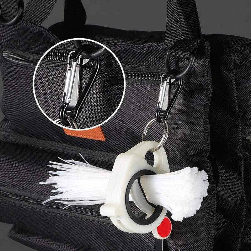 1~5pcs Fluorescent Cable Tie Organizer Storage Cable Tie Holder Portable Cable Tie Storage Tool Electrical Wire Tie Organizer