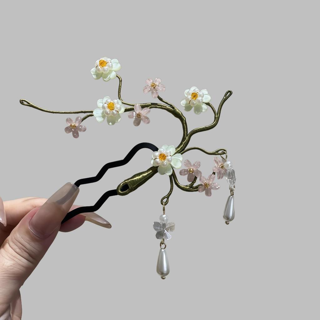 Luksusowa spinka do włosów z frędzlami w chińskim stylu do stylizacji wieczorowej