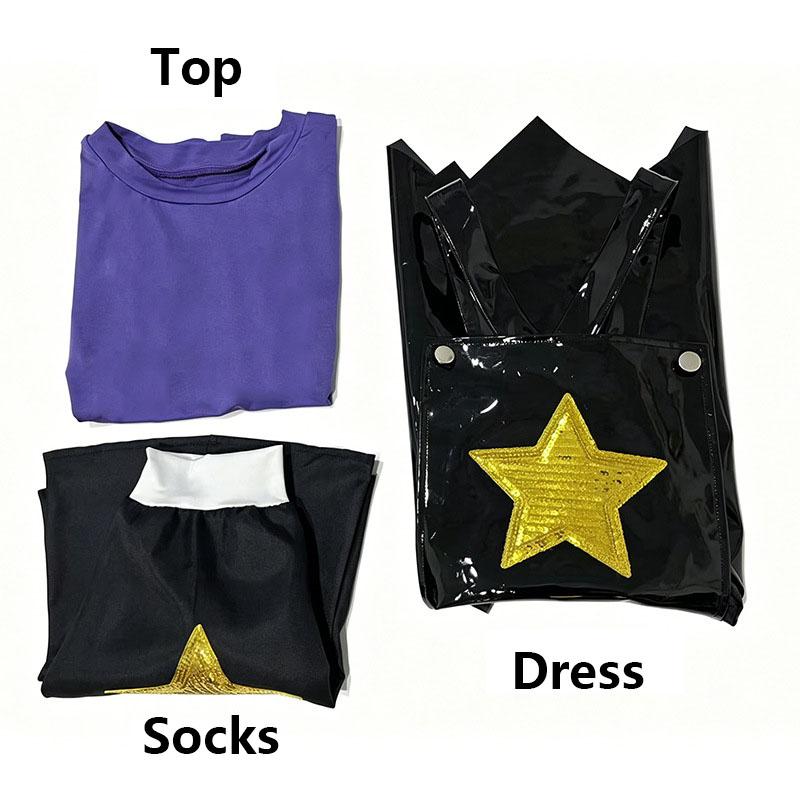 Game Poppy Cos Lily Cosplay Costume Overall Dress Socks Lily Lovebraids Outfit Uniform Halloween Playtime Broken Things Full Set S