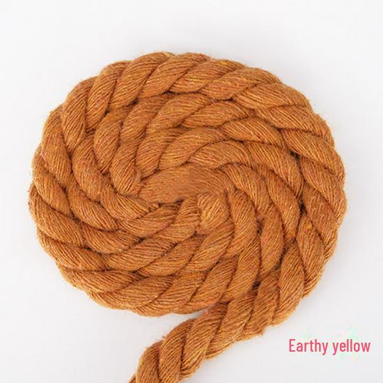 8mm Three-Strand Colored Cotton Rope for DIY Decor and Drawstring Accessories
