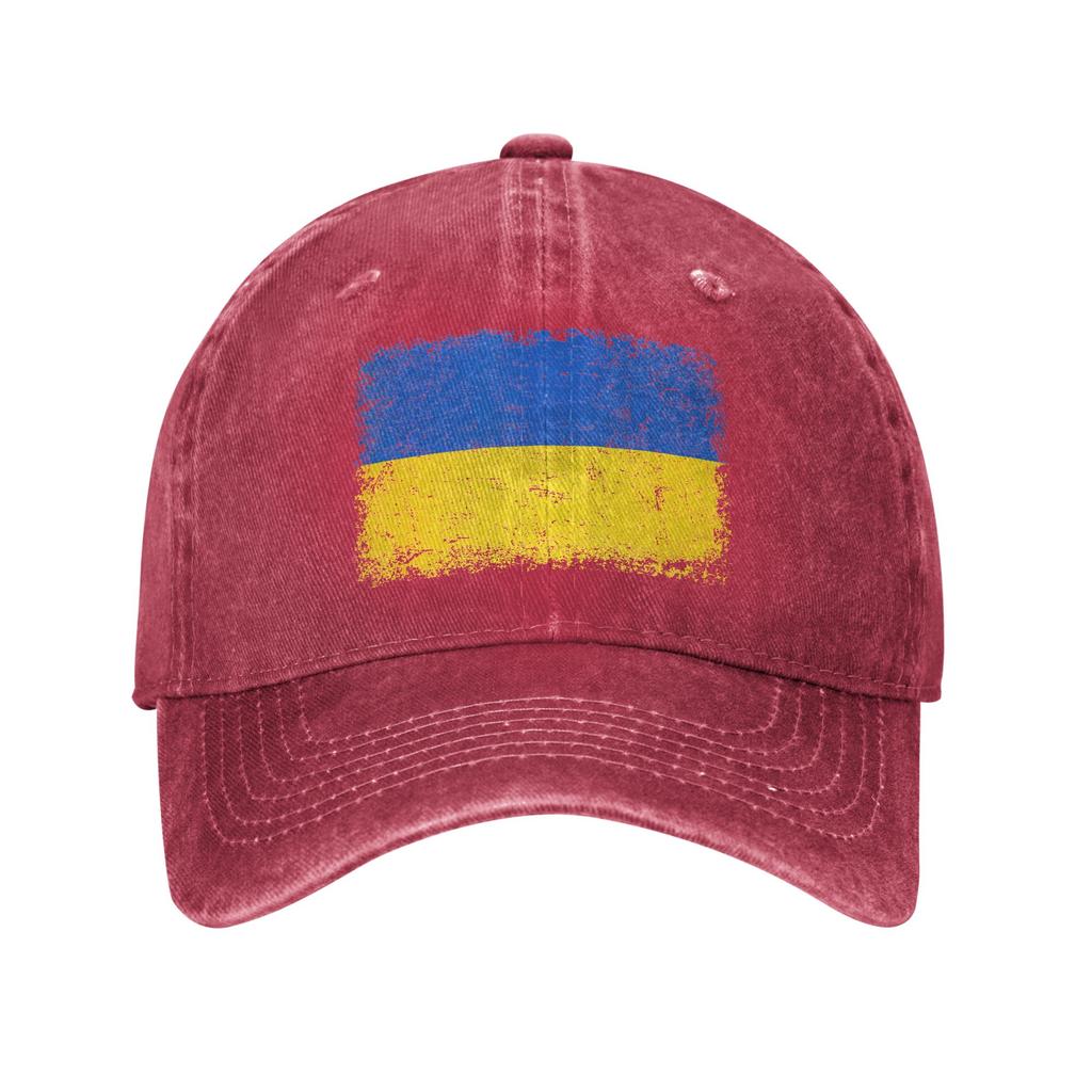 Vintage Ukraine Ukrainian Flag Pride Retro Style Sun Baseball Cap Unisex Washed Hip Hop Hats Design Running Hippie Baseball Caps