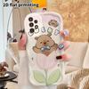 Phone Case: 2D Flat Samsung Galaxy A34 A35 M05 M06 S20 S22 S21 FE Plus 5G Protective Case, Couple Style, Tulip Capybara, Christmas and Halloween Gift