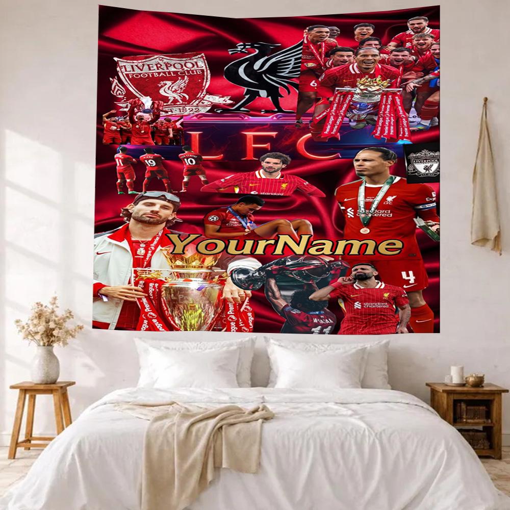 Liverpool Custom Your Name Wall Decor Tapestry Art For Pet Memorial Birthdaywedding Party Backdrop Family Gift