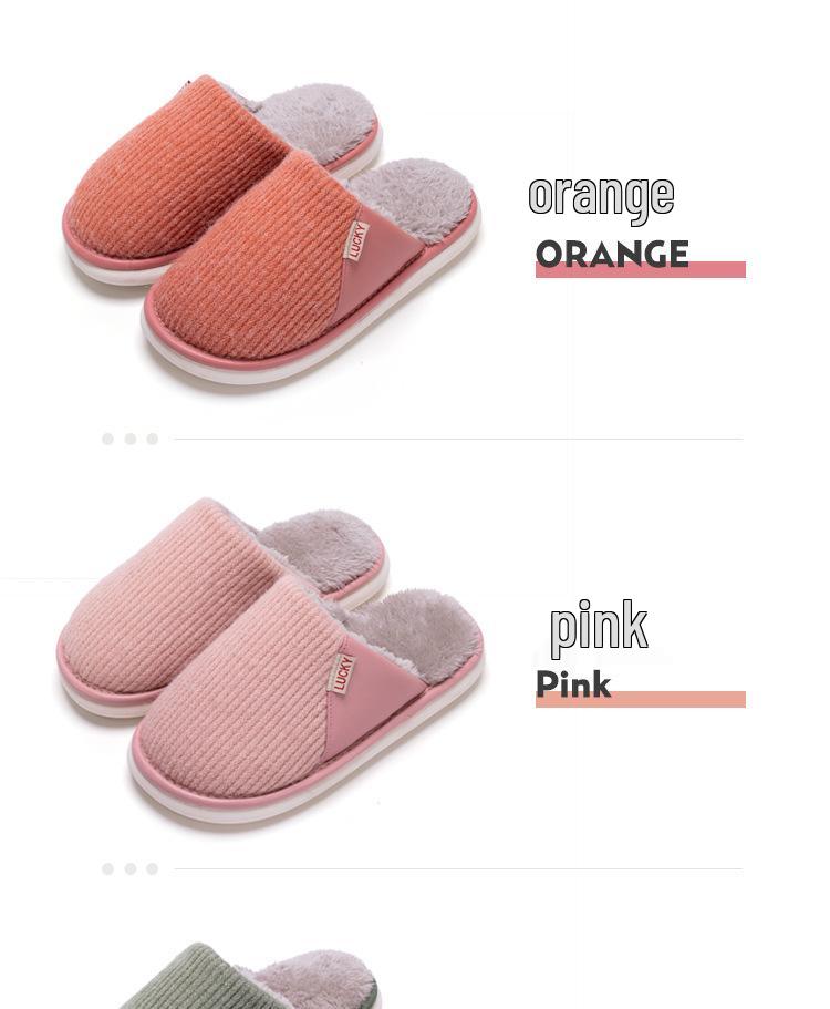 Pánské nadměrné plyšové bavlněné pantofle - Pohodlná protiskluzová domácí obuv na podzim/zimu
