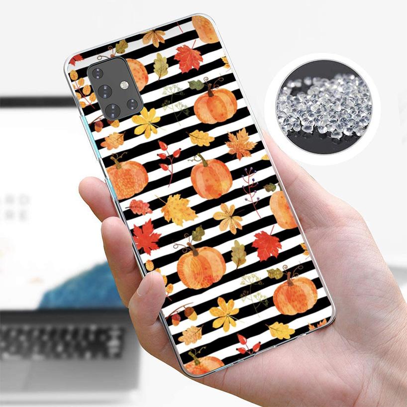 Pumpkin Happy Fall Autumn Cover Phone Case For Samsung Galaxy A12 A22 A32 A52 A72 A02S Phone Case Note 20 Ultra 10 S10 Plus A51