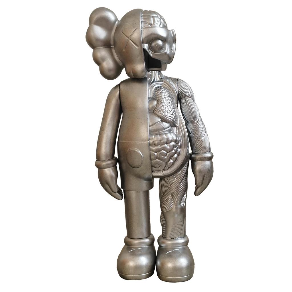 Kaws Semi-Dissected Bear Figure Ornament - Trendy Decorative Toy for Living Room Collection Gift
