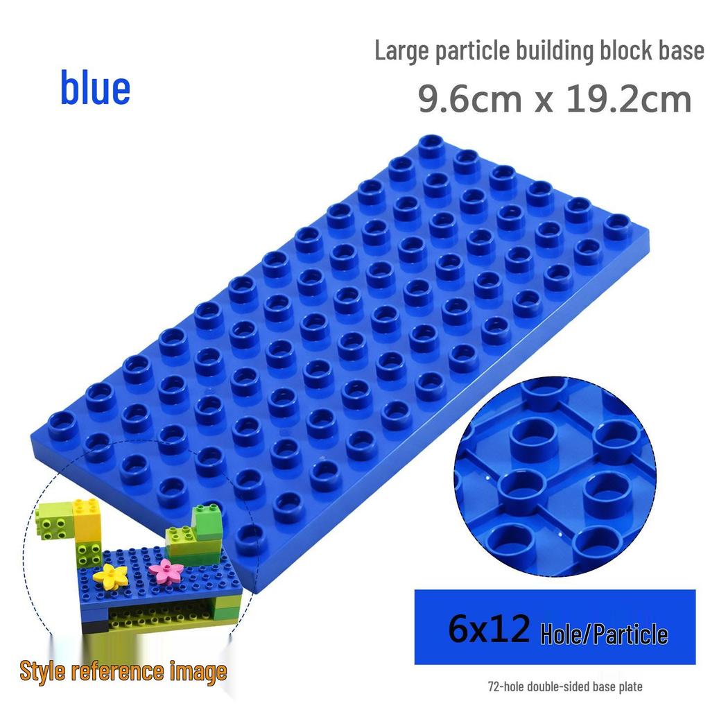 6x12 Double-Sided Large Particle Building Plate, Compatible with LEGO, Universal Road Assembly for Kids