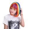 Cosplay Short Rainbow Wig For Festival