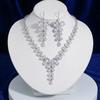 European Fashion: Zircon Butterfly Necklace & Earrings Set