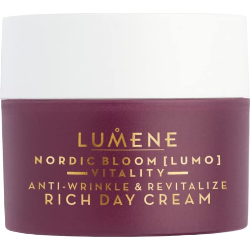 Lumene Vegan Rich Day Cream - Lumo Nordic Bloom - Vitality - Revitalize Rich Day Cream - 50ml - Mature and Dry Skin - Vegan
