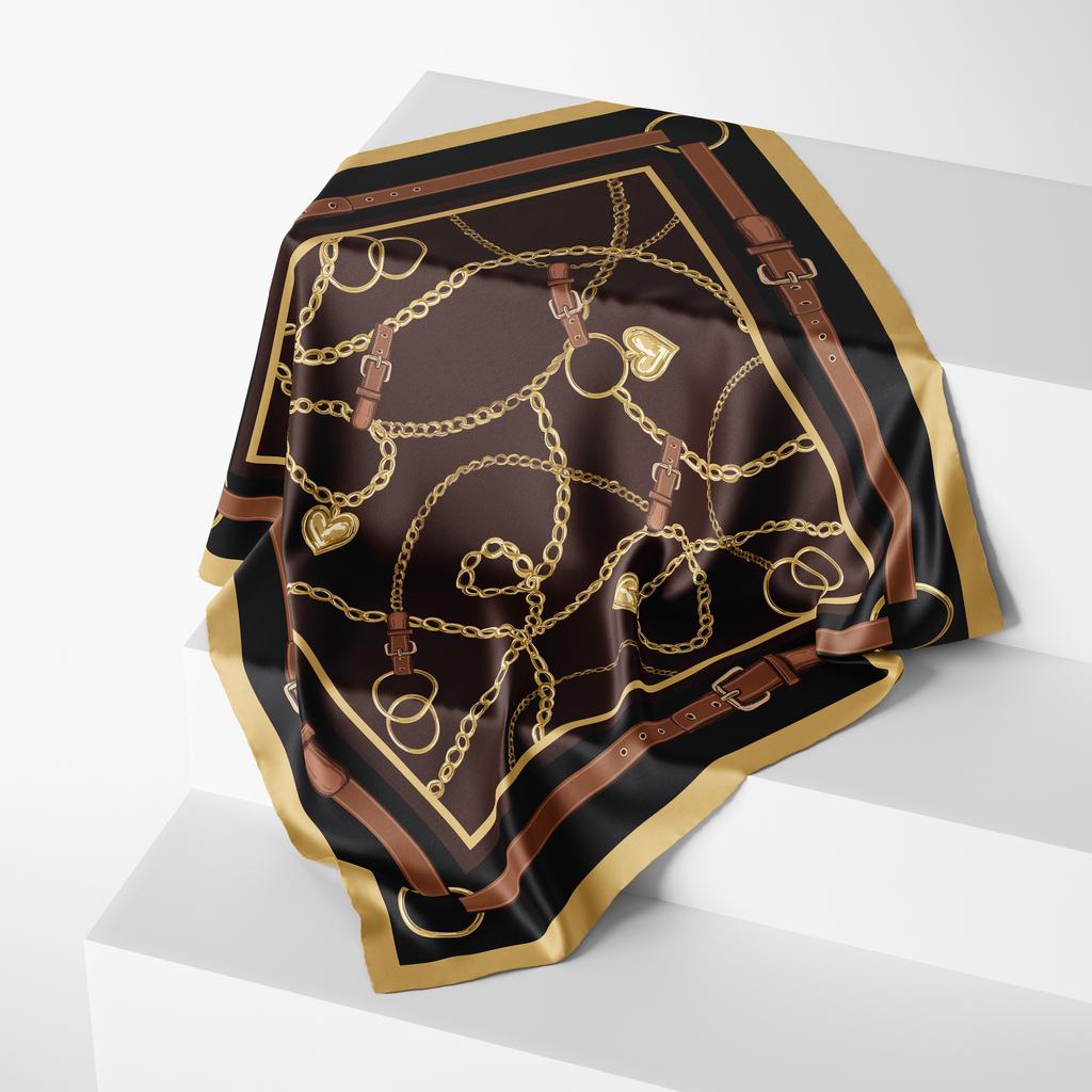 70cm*70cm  Silk Square  Scarf Women Neck Hair Tie Band Beach Hijab Kerchief Chiffon Head Headbands Bandana Female Foulard