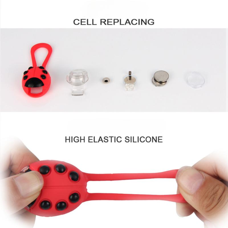 Children's Balance Car Light Ladybug Light Night Riding Frog Light Scooter Warning Children's Car Bicycle Front Light LED Tail Light