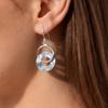 Hot-selling retro enamel irregular geometric splicing environmentally friendly alloy material personality niche design earrings