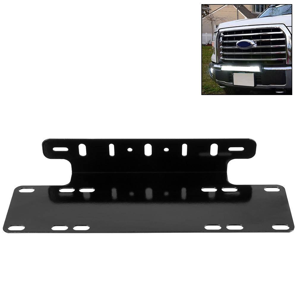 License Plate Light Bracket Universal LED Bar Working Light Front Bumper Car Licence Mount Mount Number Plate Holder
