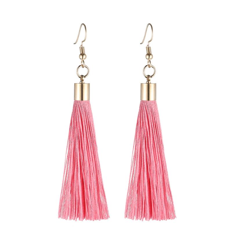 Lovbeafas Fringe Tassel Earrings For Women Gold Color Vintage Long Drop Dangle Earrings Fashion Wedding Jewelry Party Gift