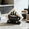 Nordic Style Tissue Storage Stand Rustic Wooden Napkin Holder Free Standing Paper Dispenser Modern Simple Fashionable for Dining Table Coffee