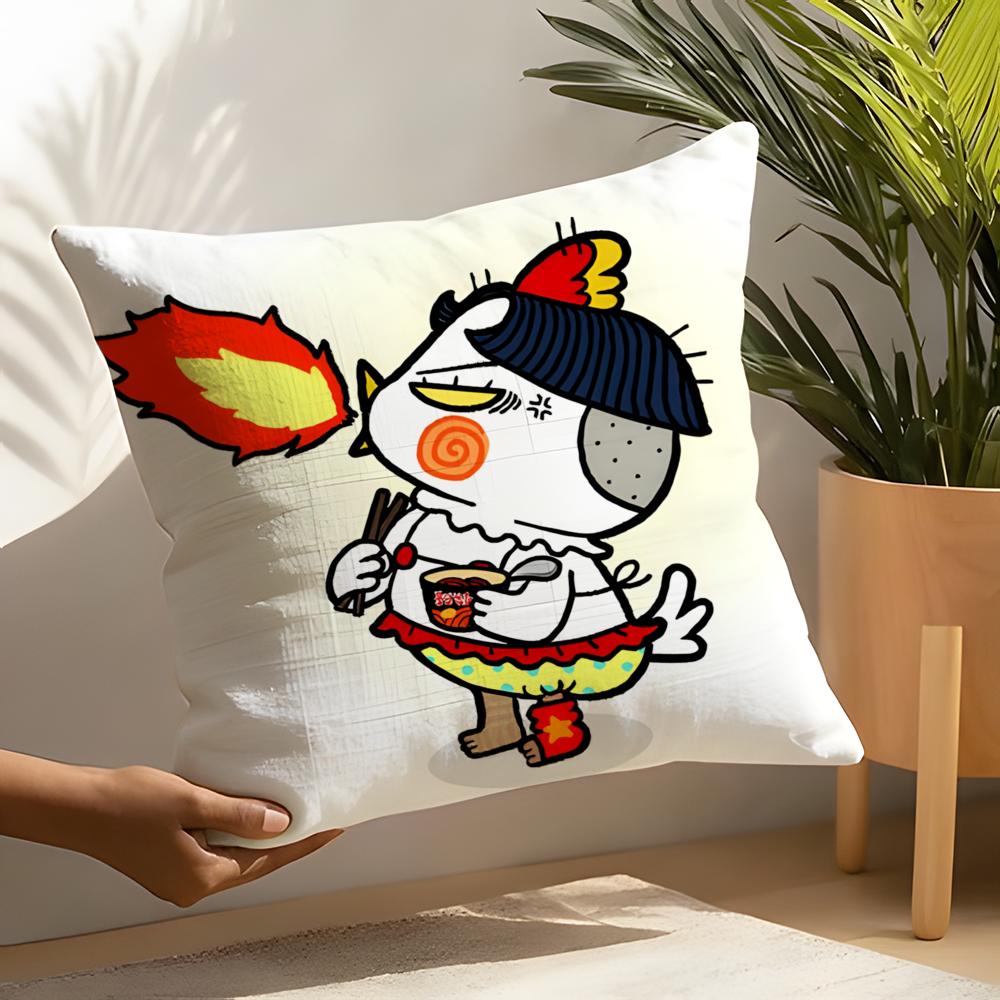 Famous Buldak Ramen Cartoon Pillow Case Linen Cushion Covers For Decorative Sofa Home Pillows Case Car Chair Pillows Cases