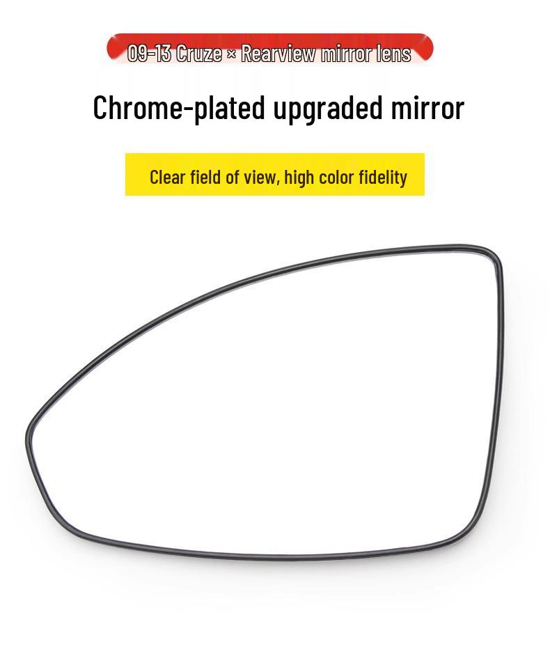 For 09-16 Chevrolet Cruze Rearview Mirror: Reflector Shell with Heating Lens