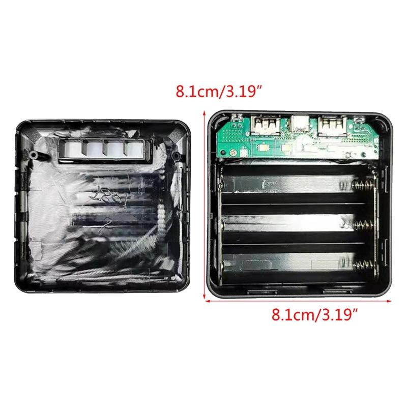 DIY 3x18650 Battery Cases Quick Charge Outer Plastic Shells Power Bank Shells Portable External Boxes Without Battery