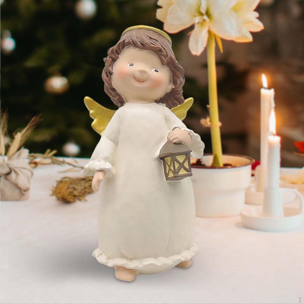 Angel Figurine Decorative Statue for Table Centerpiece Living Room Fireplace
