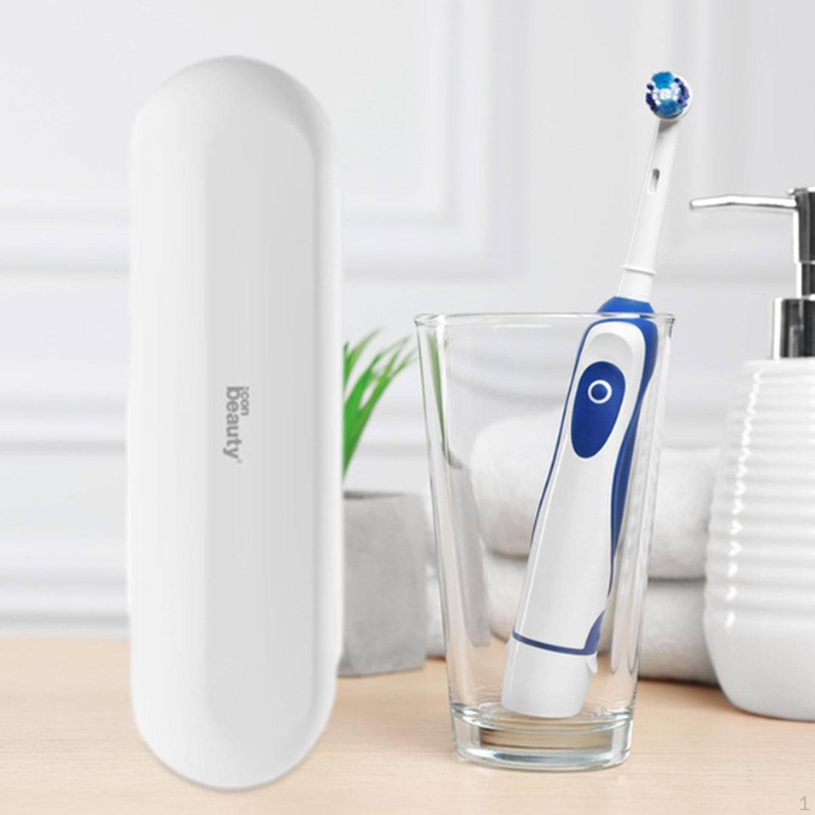 

Компактный дорожный футляр для электрической зубной щетки и держатель насадок белый