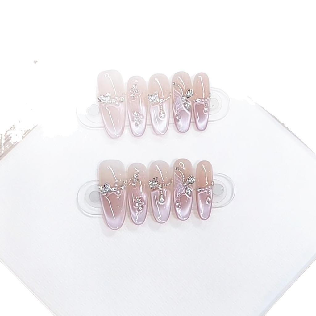 Hand-woven Armor Butterfly Flying Three-dimensional Hand-painted Relief Butterfly Pure Temperament Manicure Patch