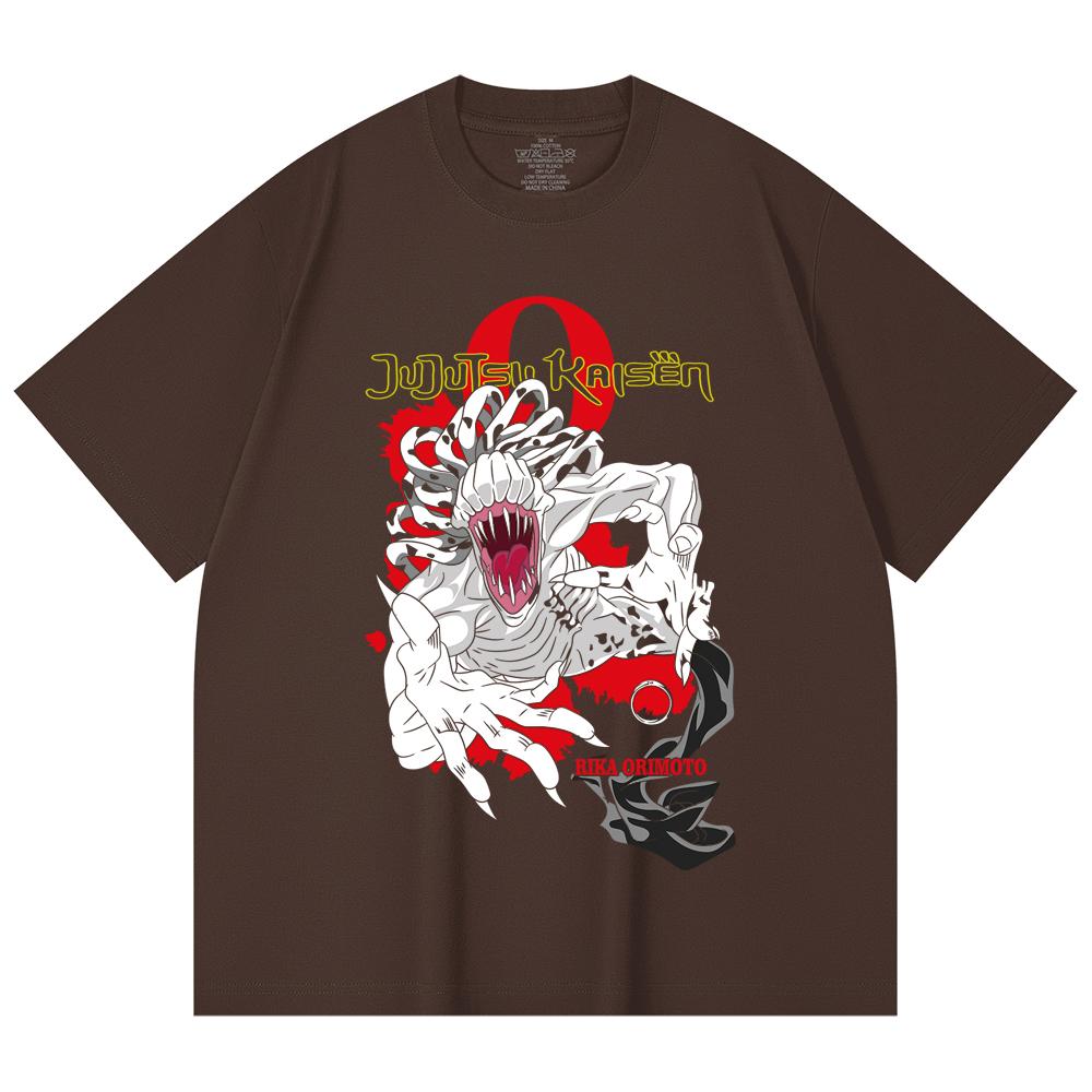 230 Gsm 100% Cotton Jujutsu Kaisen V64 Rika Print Unisex Heavy Cotton T Shirt