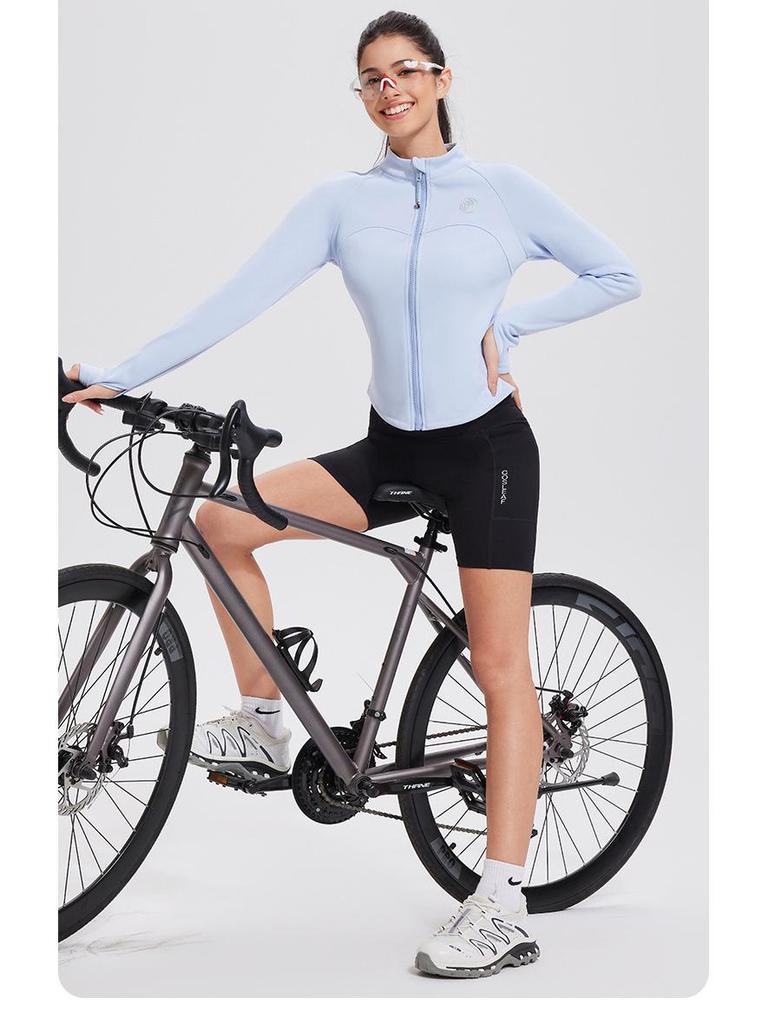 Women's Autumn & Winter Plus Velvet Sports Hoodie: Long Sleeve, Zip-Up, Outdoor Fitness, Quick-Dry, Slim Fit Yoga Jacket