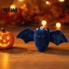 Non-toxic Cat Chew Toy Halloween Theme Toy, Soft Ghost Bat Pumpkin Plush Cute Stuffed for Indoor Cats Boredom Relief Pet