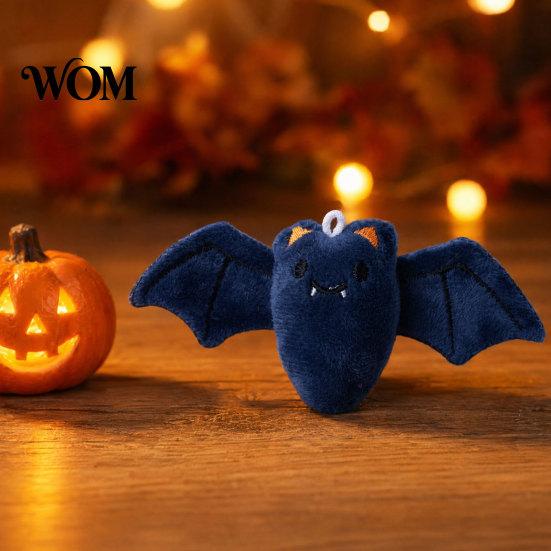 Non-toxic Cat Chew Toy Halloween Theme Toy, Soft Ghost Bat Pumpkin Plush Cute Stuffed for Indoor Cats Boredom Relief Pet