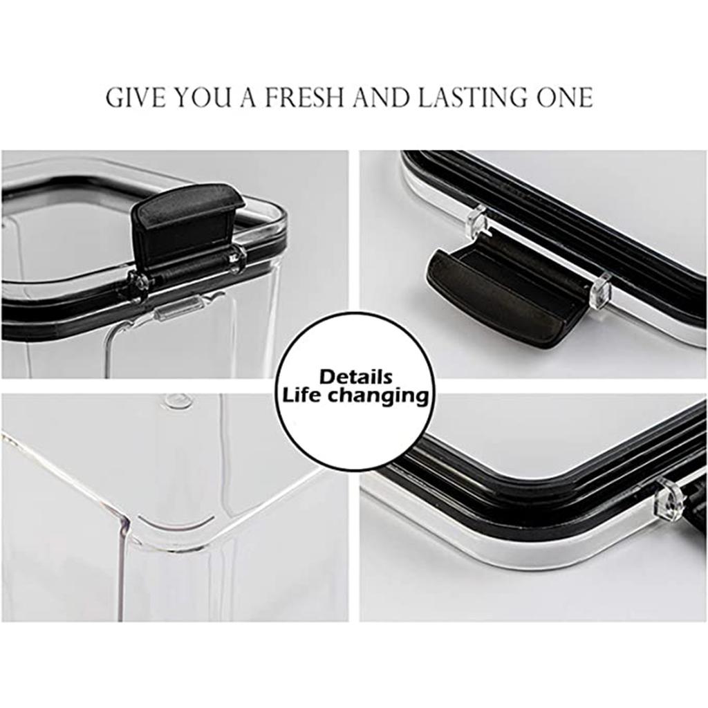 Square Transparent Sealed Pot Fresh-keeping Box Kitchen Grain And Miscellaneous Grain Storage Tank Dried Fruit Snack Storage And Storage Tank