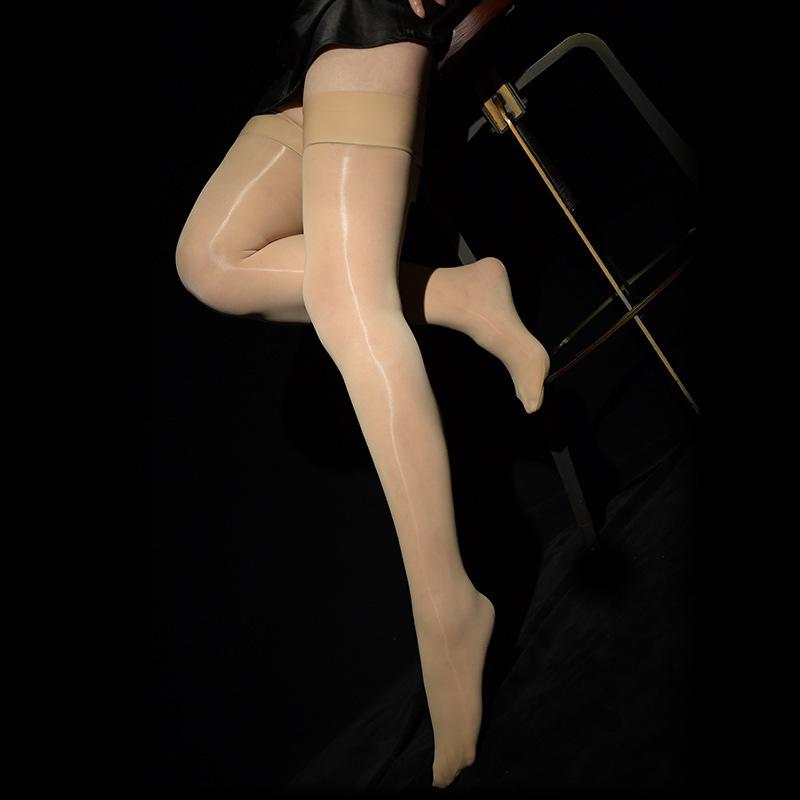 

Чулки Qinghe Silky Shiny Thigh-High - сексуальные, ультратонкие маслянистые подтяжки длиной до колена для женщин Oily High Stockings (without suspenders) телесный