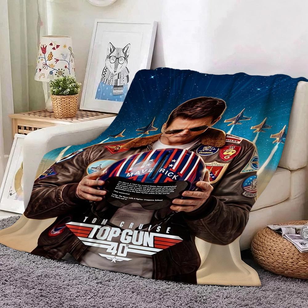 Top Gun Maverick Movie Theme Printed Flannel Blanket Ultra Soft Throw Blanket For Bedroom Bed Sofa Party Decor Birthday Gift