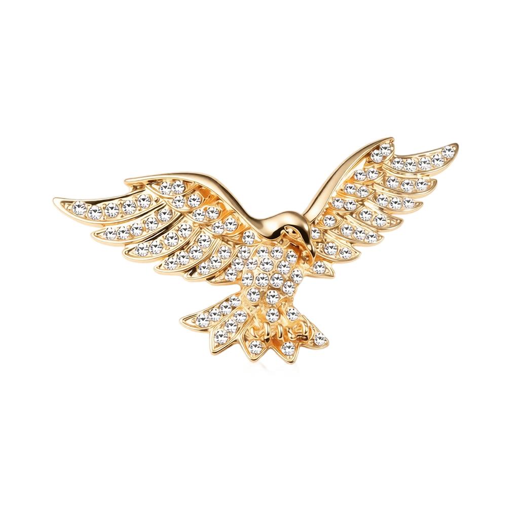 Eagle Brooch Pin Animal Design Suit Accessory Lapel Pin Safety Pin for Clothing Decoration and Anti-Slip Function