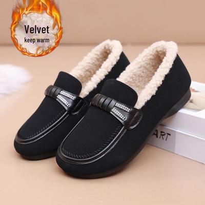 Kadın Kış Rahat Kaymaz Sıcak Giyilebilir Ayakkabı Kadife 