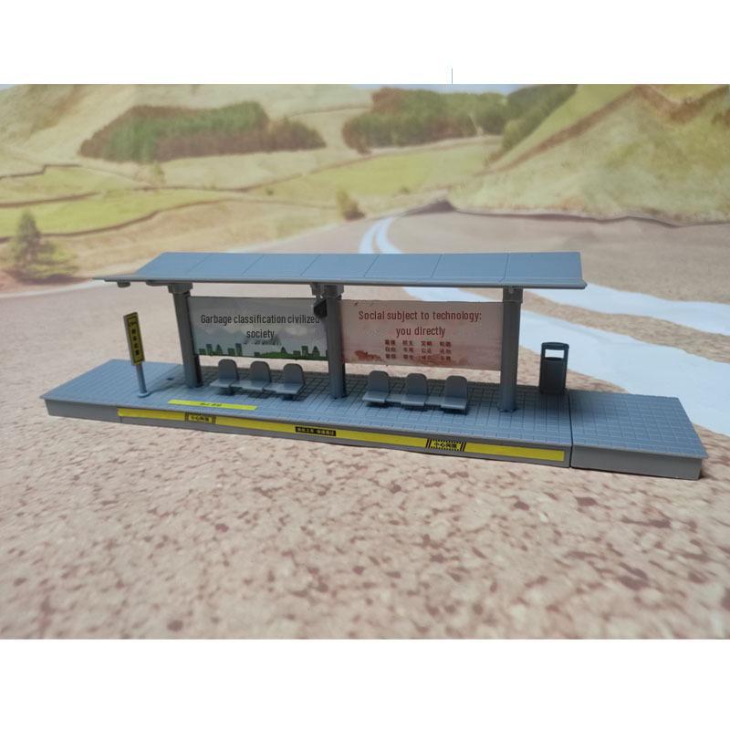 

Миниатюрная сцена городского транспорта: Набор моделей автобусов и поездов для детей