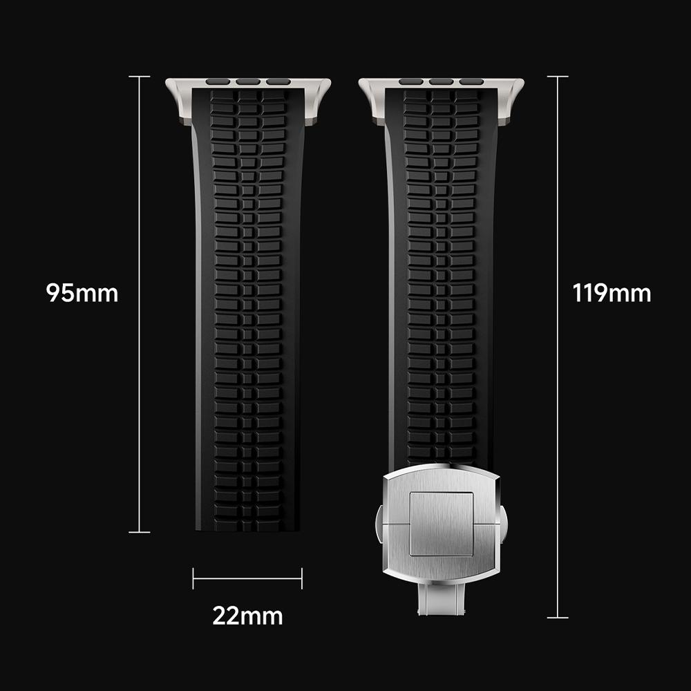 Men Bracelet for Apple Watch Ultra2 49mm Series 10 46mm Silicone Band Suitable Iwatch 7 8 9 45mm Se 4 5 6 44mm Adjustable Correa