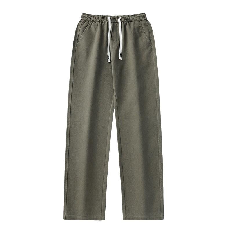 Mingge | Retro trend pure cotton tooling casual pants men's ins trendy brand simple and versatile straight trousers