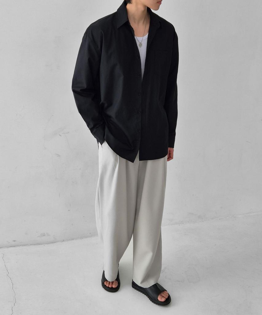 UMM Standard Fit Plain Hellsford Shirt_Black