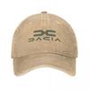ANUEVA Moda Logo Dacia Estilo Unisex Gorras de Béisbol Gorras Lavadas Desgastadas Sombrero Actividades al Aire Libre Gorra Suave Desestructurada Snapback