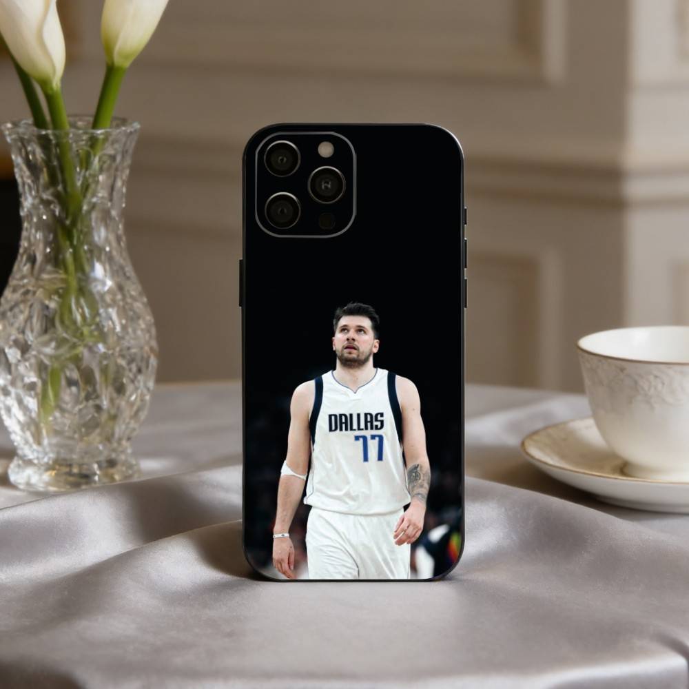 L-LukA Star-studded D-DonciC Phone Case For iPhone 17,16,15,14,13,12,11 Plus,Pro Max,XS,Soft Silicone Black Cover