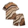 Men's Casual Lightweight Breathable Short-Sleeve Shirt And Shorts Set