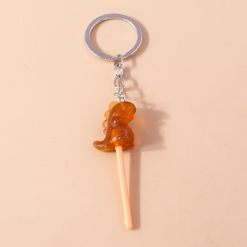 Lovely Resin Candy Lollipop Keychain Mini 3D Simulation Food Key Rings for Men Women Handbag Pendants DIY Kids Jewelry Gifts