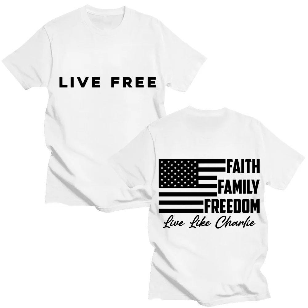 Charlie Kirk Freedom Classic Quote Graphic T-shirts Men Women Fashion Harajuku T Shirt Oversized Cotton Casual Tees Streetwear